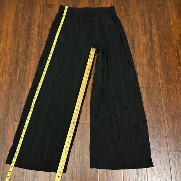 SOLID & STRIPED Milly Pants Black Elastic Waist High Rise Wide Leg NWOT - Picture 13 of 14
